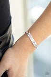 "MOM Always Knows" Silver Metal " MOM " Pink Rhinestone Clasp Bracelet