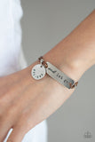 Paparazzi " Believe And Let Go " Antiqued Silver Metal Inspirational Clasp Bracelet