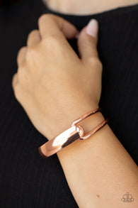 "Couture-Clutcher" Copper Metal Hinged Bracelet