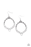 "Thai Treasures" Silver Metal & White Beads Teardrop Dangle Earrings