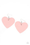 Paparazzi " Country Crush " Pink Soft Leather Fishhook Earrings