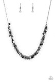 "Starry Anthem" Black Metal Multi Star Cluster Necklace Set