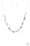 "Starry Anthem" Silver Metal Multi Star Cluster Necklace Set