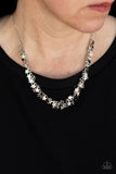 "Starry Anthem" Silver Metal Multi Star Cluster Necklace Set