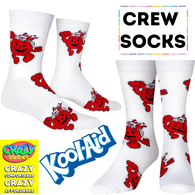 KOOL-AID Drink Officially Licensed Crew Length Unisex 1 Pair of Socks Sizes 9-10