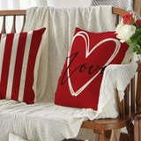 18X18 Sets of 2 Valentine's Day Throw Pillow Covers (*No Inserts) Canvas Feel Set Heart 16A or 16B