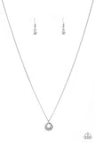 "One Small Step for Glam" Silver Metal & White Rhinestone Pendant Necklace Set