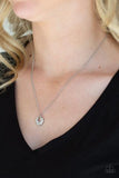 "One Small Step for Glam" Silver Metal & White Rhinestone Pendant Necklace Set