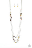 "Seasonal Sensation" Silver Metal & Multi Colored Beaded Layered Necklace Set