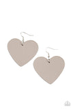 "Country Crush" Gray Soft Leather Fishhook Earrings