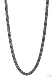 "Standing Room Only" Men's Black Classic Curb Chain Link Necklace