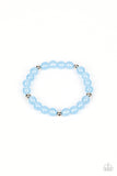 Paparazzi " Forever and a Daydream " Light Blue Opaque Frosted Bead Stretch Bracelet