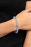 Paparazzi " Forever and a Daydream " Light Blue Opaque Frosted Bead Stretch Bracelet