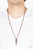 Paparazzi " Highland Hunter " Unisex Men's Copper Classic Chain & BULLET Necklace