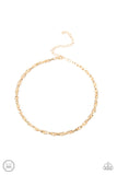 "Urban Underdog" Gold Metal Chain Dainty Classic Choker Necklace Set