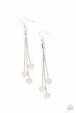 " Higher Love " Silver Metal and Multi Heart Tassel Post Earrings