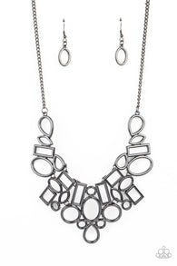 Geometric Grit - Black Necklace Set