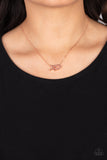 "Hugs and Kisses" Copper Metal with X and O Letter Necklace Set
