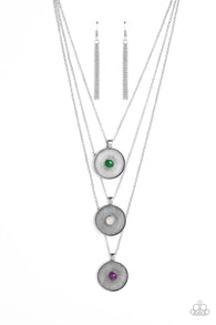 Geographic Grace - Purple Necklace Set