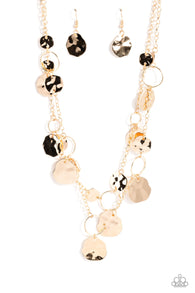 Hammered Horizons - Gold Necklace Set
