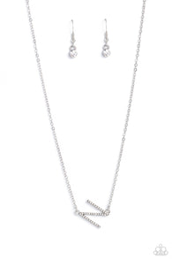 INITIALLY Yours - N - White Necklace Set