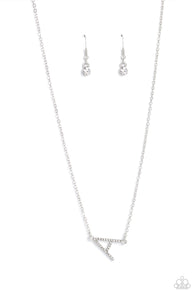 INITIALLY Yours - A - White Necklace Set