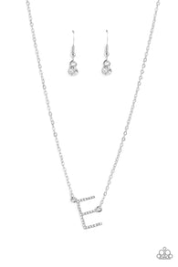 INITIALLY Yours - E - White Necklace Set