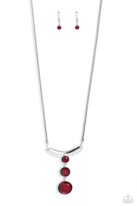 Alluring Andante - Red Necklace Set
