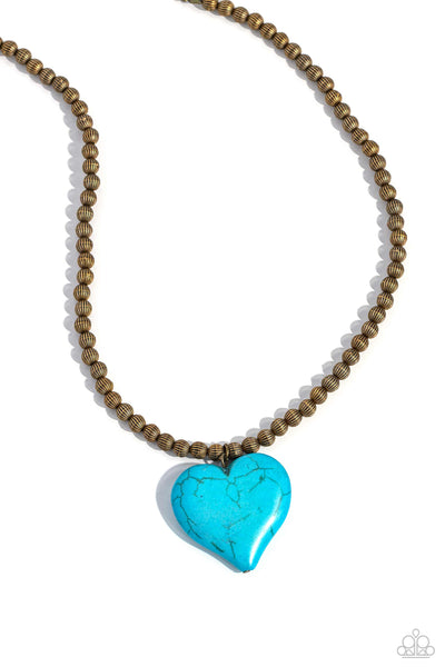 Picturesque Pairing - Brass Necklace Set