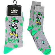 MICKEY MOUSE "I'm So LUCKY" Disney St. Patrick's Day Themed Socks for our YouTube Show