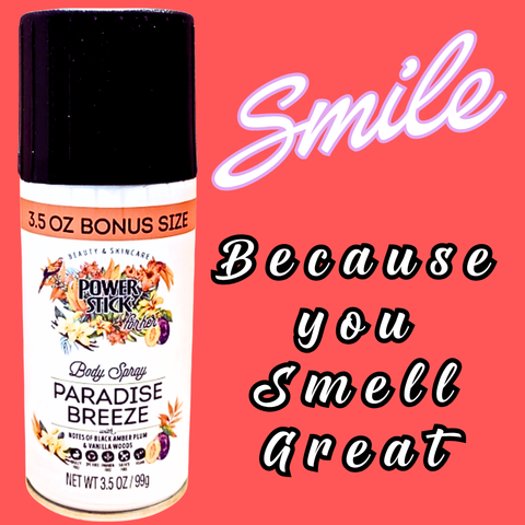 Power Stick - PARADISE BREEZE Fragrance Body Spray ( Aerosol can ) - VIRAL ITEM!