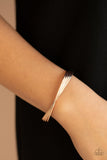 Paparazzi " Bringing Basic Back " Rose Gold Metal Twisted Stack of Four Cuffs Bracelet