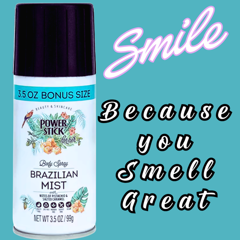 Power Stick - BRAZILIAN MIST Fragrance Body Spray ( Aerosol can ) - VIRAL ITEM!