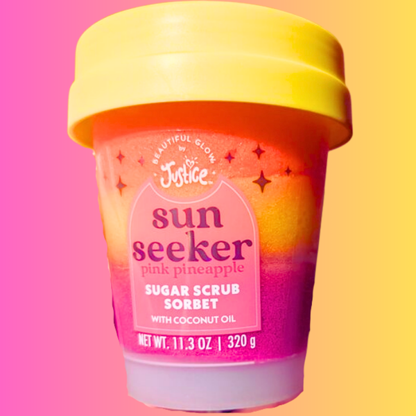 Beautiful Glow by JUSTICE Sun Seeker PINK PINEAPPLE Sugar Scrub Sorbet 11.3oz
