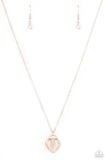 "A Dream is a Wish Your Heart Makes" Rose Gold Cat's Eye Heart Necklace Set