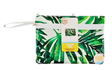 6pc Palm Fronds/Leaf's Beach Tote Package -Towel-Towel Clips-Tan Lotion-Swimsuit bag-Hair Elastics