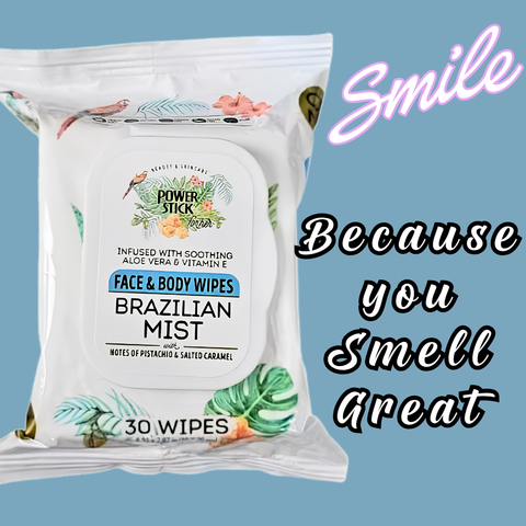 Power Stick - BRAZILIAN MIST Face and Body Wipes - VIRAL ITEM!