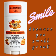 Power Stick WARM PUMPKIN SPICE Aluminum Free Solid Deodorant *Limited Edition - VIRAL ITEM!