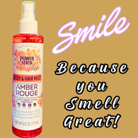 Power Stick - AMBER ROUGE Hair and Body Mist (clear bottle) - VIRAL ITEM!