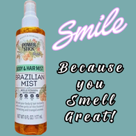 Power Stick - BRAZILIAN MIST Hair and Body Mist (clear bottle) - VIRAL ITEM!