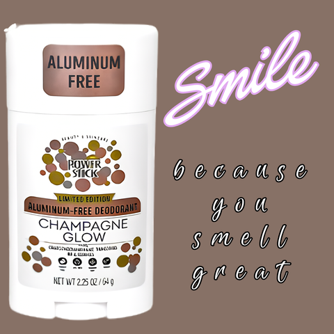 Power Stick - CHAMPAGNE GLOW Aluminum Free Solid Deodorant *Limited Edition - VIRAL ITEM!