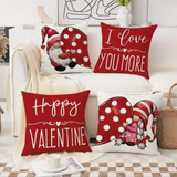 18X18 Sets of 2 Valentine's Day Throw Pillow Covers (*No Inserts) Canvas Feel Set Heart 5A or 5B