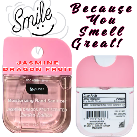 B.Pure - JASMINE DRAGON FRUIT Moisturizing Hand Sanitizer Spray - Limited Edition VIRAL ITEM!