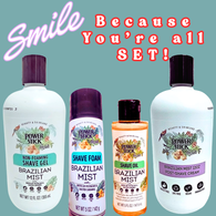 Power Stick Sets - BRAZILIAN MIST Non-Foaming and Post Shave Cream, Shave Oil & Shaving Cream