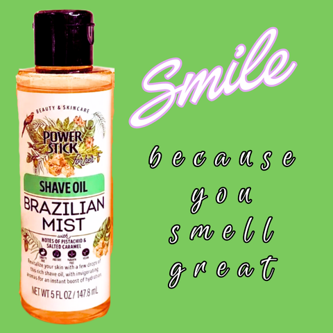 Power Stick BRAZILIAN MIST Scented Moisturizing Shave Oil - VIRAL ITEM!