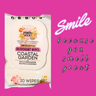 Power Stick - COASTAL GARDEN Deodorant Body Wipes *Limited Edition - VIRAL ITEM!