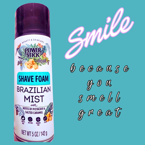 Power Stick BRAZILIAN MIST Scented Shaving Cream & Foam - VIRAL ITEM!