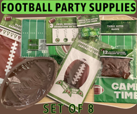 SET of 8 FOOTBALL Themed PARTY SUPPLIES