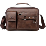 Dark Brown Casual Crossbody Men's Messenger Shoulder Bag