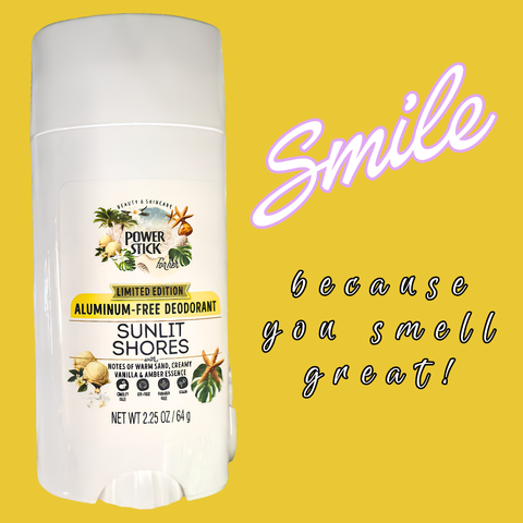 Power Stick - SUNLIT SHORES Aluminum Free Solid Deodorant *Limited Edition - VIRAL ITEM!
